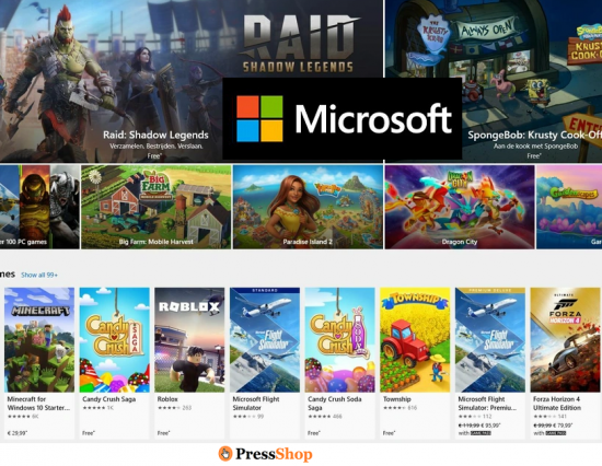 Microsoft   games store